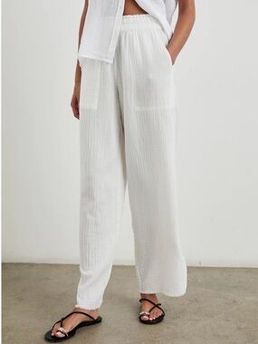 NWT Rails "Leon" Organic Cotton Pants | White | Small 🏛️☁️